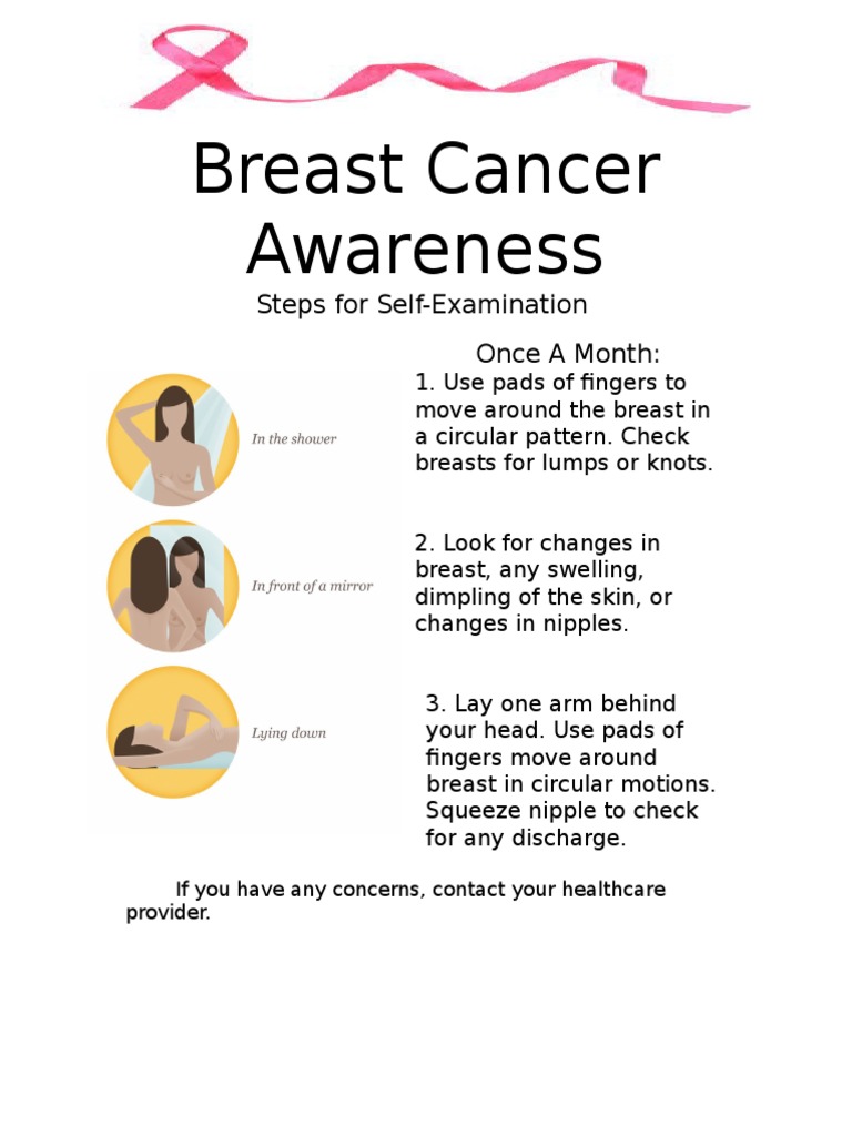Breast Cancer Self-Examination Steps | PDF