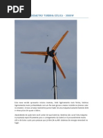 GERADOR EÓLICO 3000w