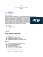 Sed 322 - Syllabus Document