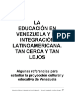 Educación e Integración en America Latina