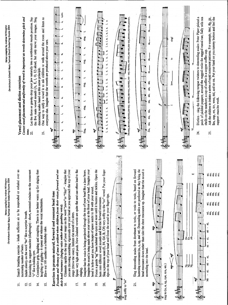 Vocal Warmups | PDF
