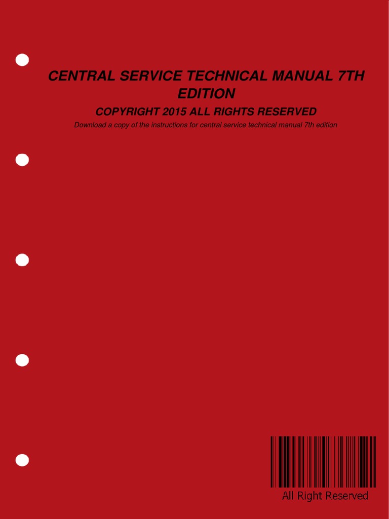 Central Service Technical Manual 7th Edition | E Books | Portable Document  Format