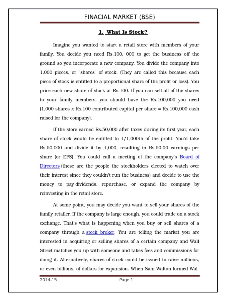 Final Project FM | PDF | Financial Markets | Financial Capital