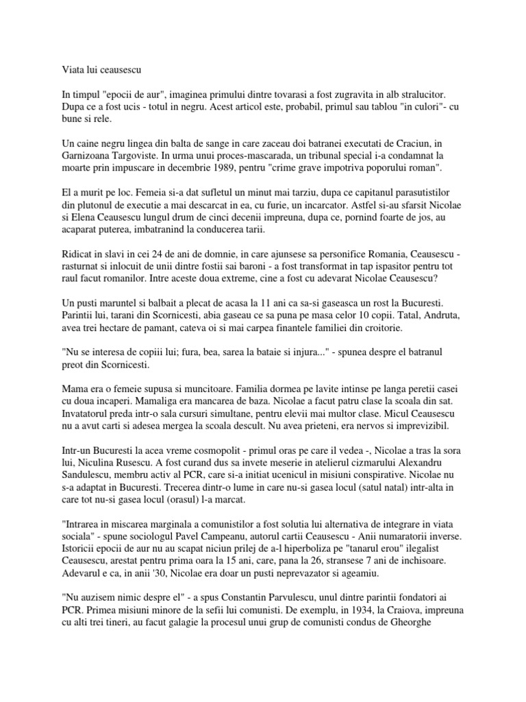 Viata Lui Ceausescu