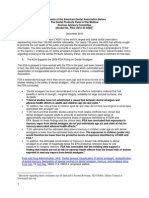 Comments of The American Dental Association To FDA 2010