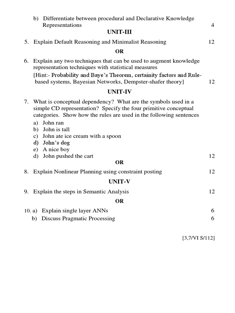 B) Differentiate Between Procedural and Declarative Knowledge Unit-Iii ...