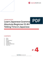 04. Absolute Beginner #4 - Telling Time in Japanese - Lesson Notes