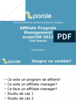Affiliate Program Management EcomTIM 2012