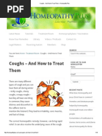Coughs - And How to Treat Them 