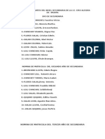 Nomina de Matricula Ciro Alegria