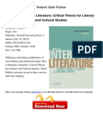How To Interpret Literature Critical Robert Dale 15620467