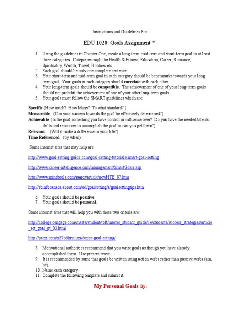 Goal 1 homework review picture