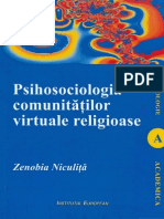 Zenobia Niculita - Psihosociologia Comunitatilor Virtuale