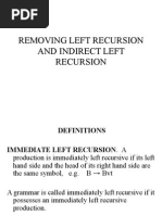 Removing Left Recursion