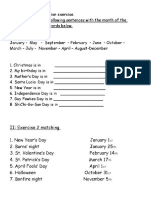 Prueba de Ingles Tercero Basico | PDF | Public Holiday | Observances