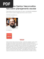 Celso Dos Santos Vasconcellos Fala Sobre Planejamento Escolar