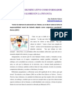 El Adulto Significativo Como Formador de Valores en La Infania