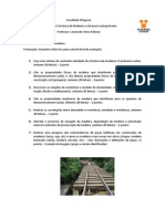 Faculdade Pitágoras - Questionário - Madeiras PDF
