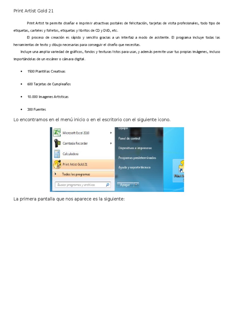 Print Artist Gold 21 (Practicas) PDF Point and Click Ventana