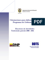 DNP - DDTS - Orientaciones Para Elaborar Programas de Gobierno