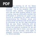 Sample Closing Remarks
