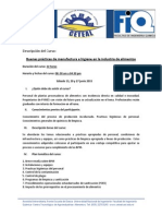 150210 Descripción Del Curso de buenas practicas de manufactura