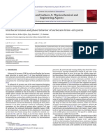 IFT and Phase Behavior of Surfactants