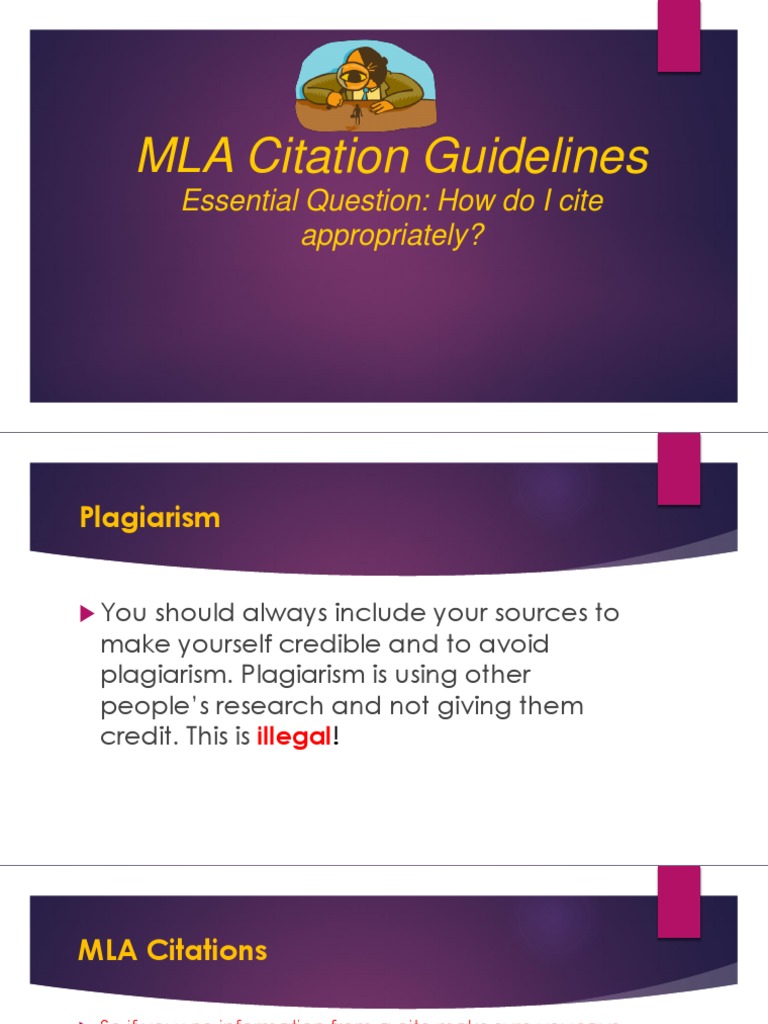 MLA Citation Guidelines Explained | PDF | Computers