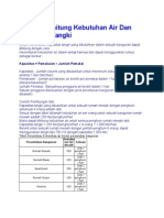 Cara Menghitung Kebutuhan Air Dan Kapasitas Tangki