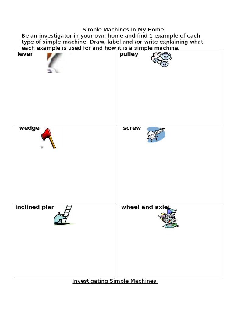 Simple Machines in Home and Classroom | PDF | Machines | Equipment