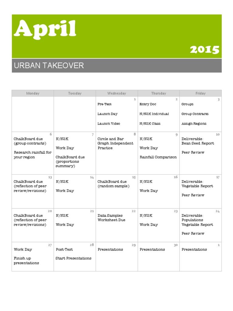 Math Calendar | PDF