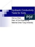 Hydraulic Conductivity Tests of Soils 