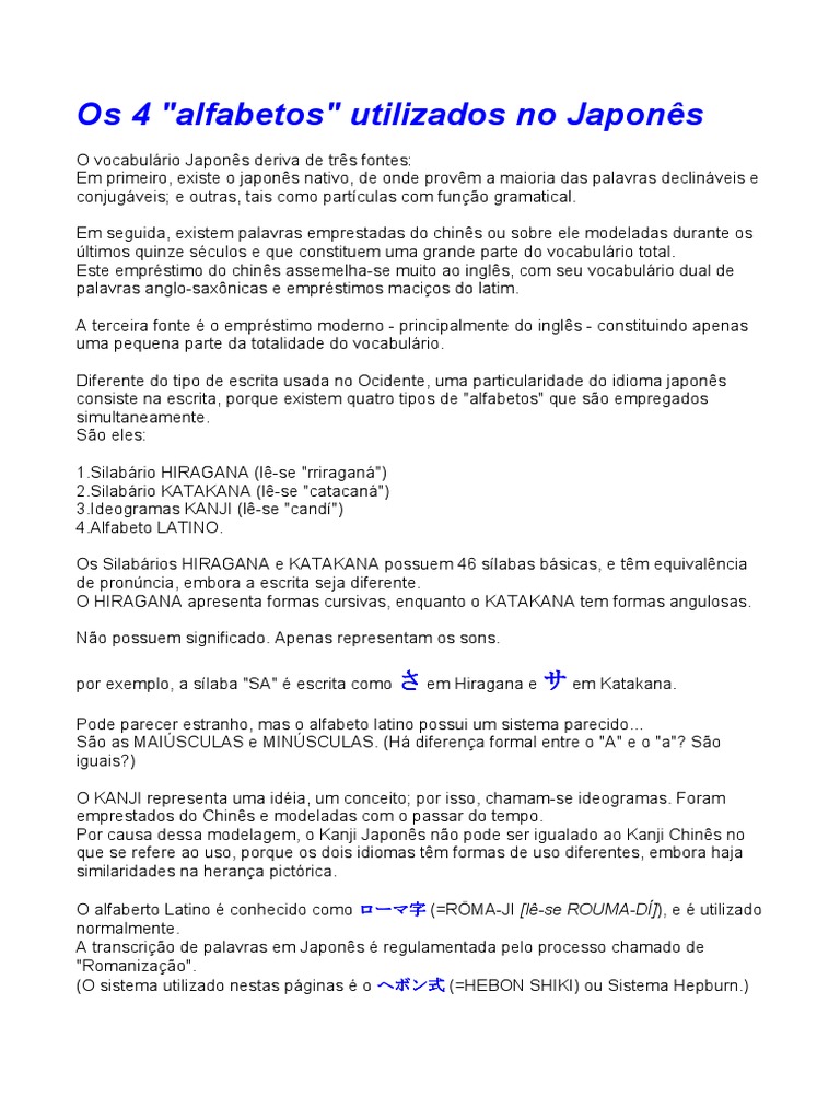Apostila Japones Basico Andre Kanji Idioma Japones