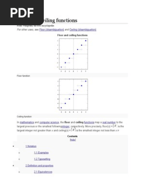 Floor And Ceiling Function Mathematical Relations Analysis