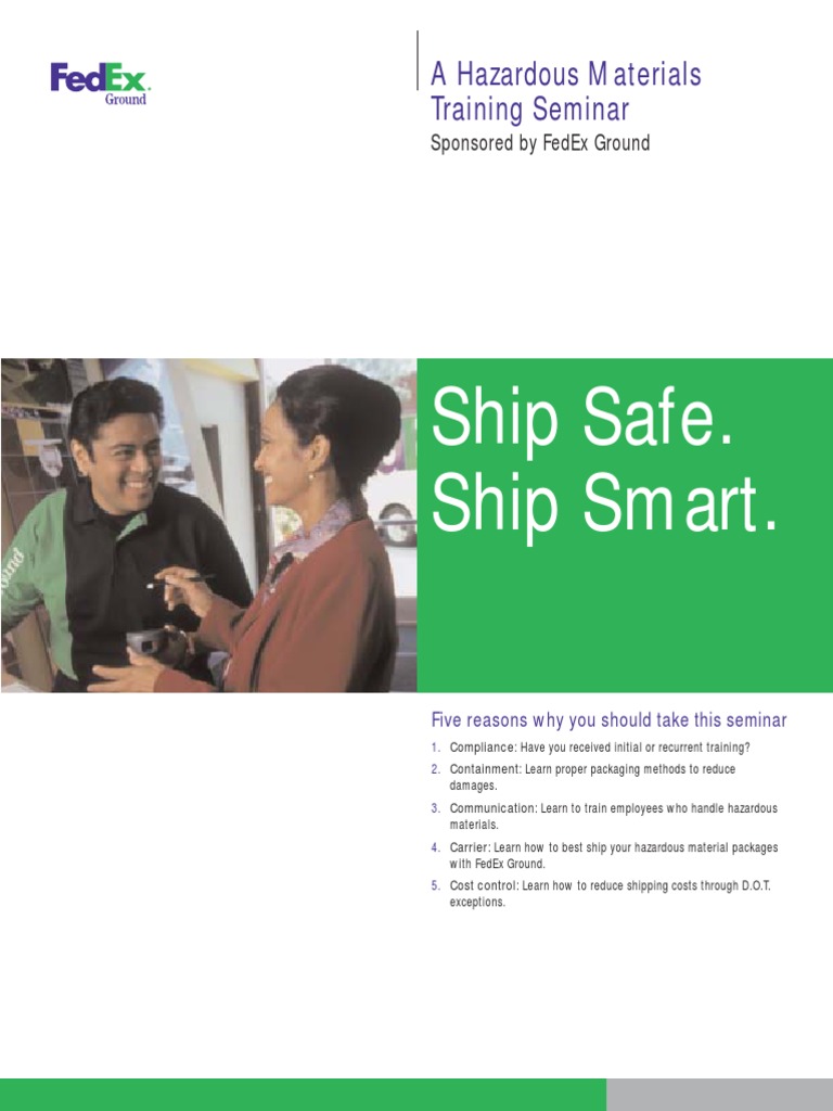 FedEx Hazardous Materials Training Seminar | PDF