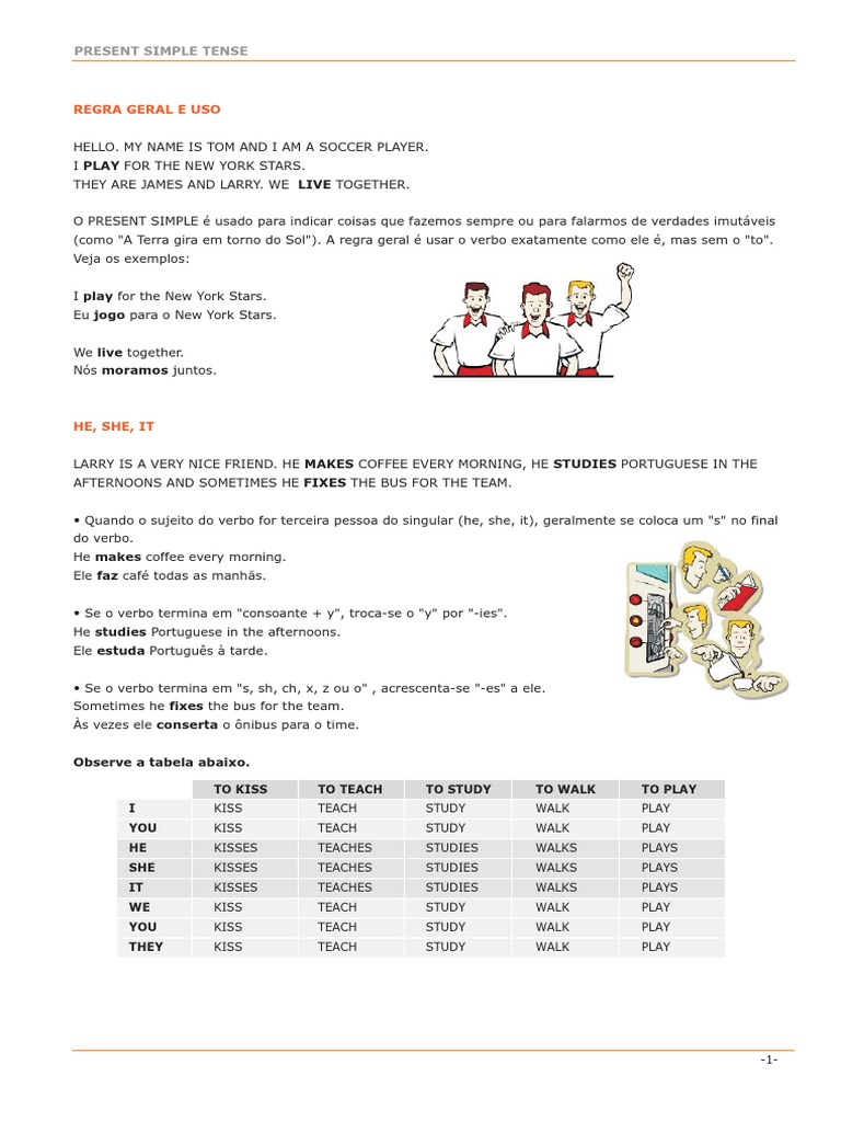 Simple Present (7º Ano) | PDF