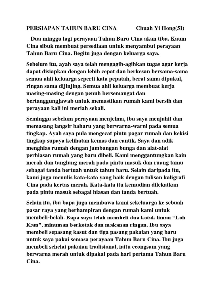 Persiapan Tahun Baru Cina Pdf