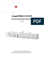 Canon ImagePress C7010VP Customer Expectations Document