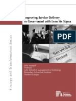Improving Service Delivery in in Government With Lean Six Sigma
