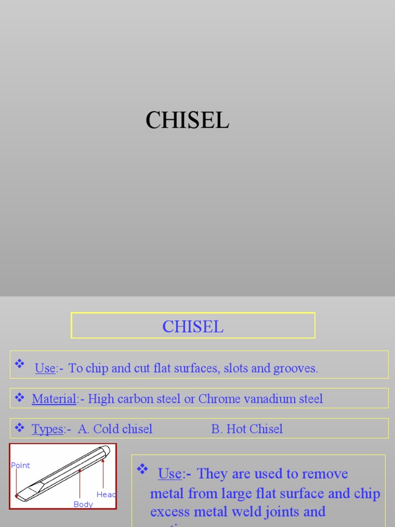 Types and Uses of Workshop Chisels | PDF | Industrial Processes | Materials