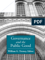 William G. Tierney Governance and the Public Good (S U N Y Series, Frontiers in Education) 2006