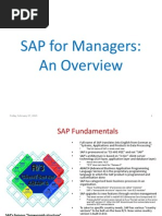 SAP For Managers: An Overview: Friday, February 27, 2015 1