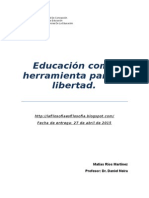 Educación Como Herramienta para La Libertad