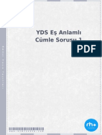 eş anlamlı cümle soru