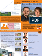 BürgerUnion Lana Gemeinderatswahl 2015 - Broschüre