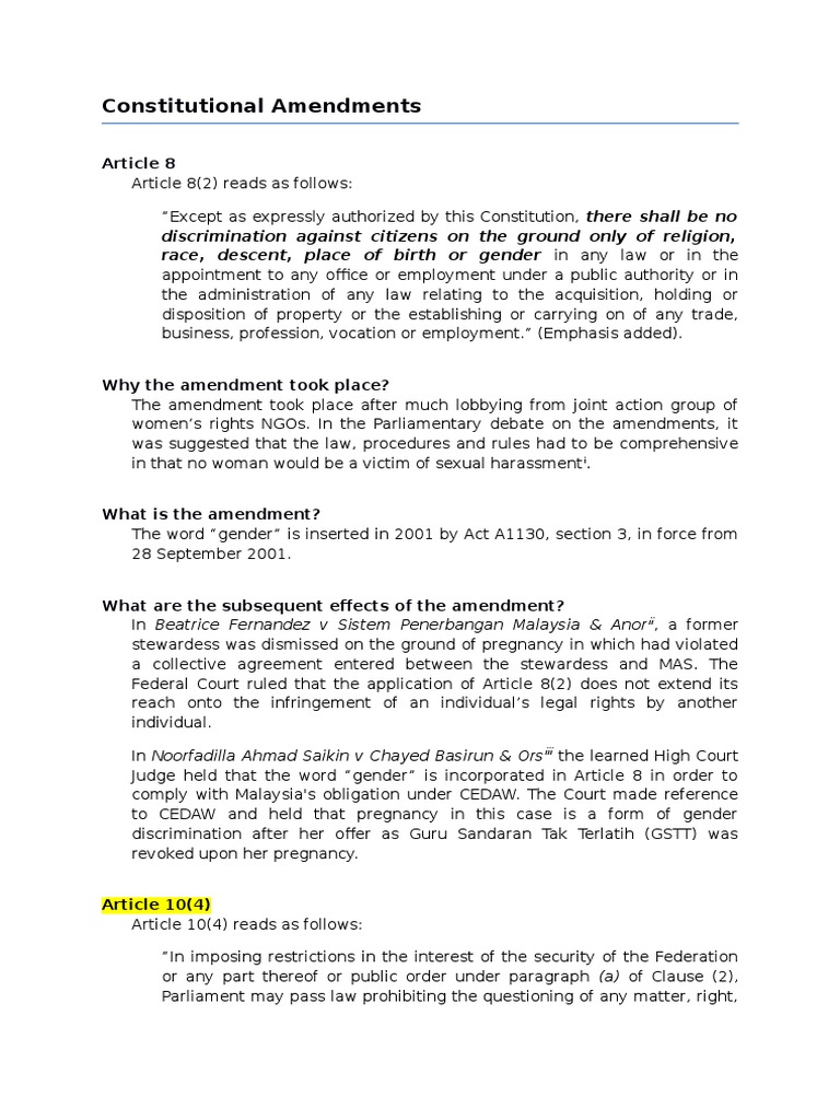 Constitutional Amendments PDF Constitutional Amendment Public Law