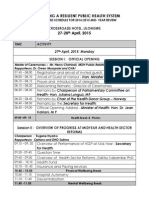 Timetable for the Mid Year Review- 27-28 April 2015
