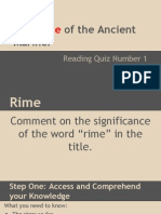 Rime of The Ancient Mariner Quiz 1