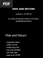 Presentation 04 - Risk and Return 2012.11.15