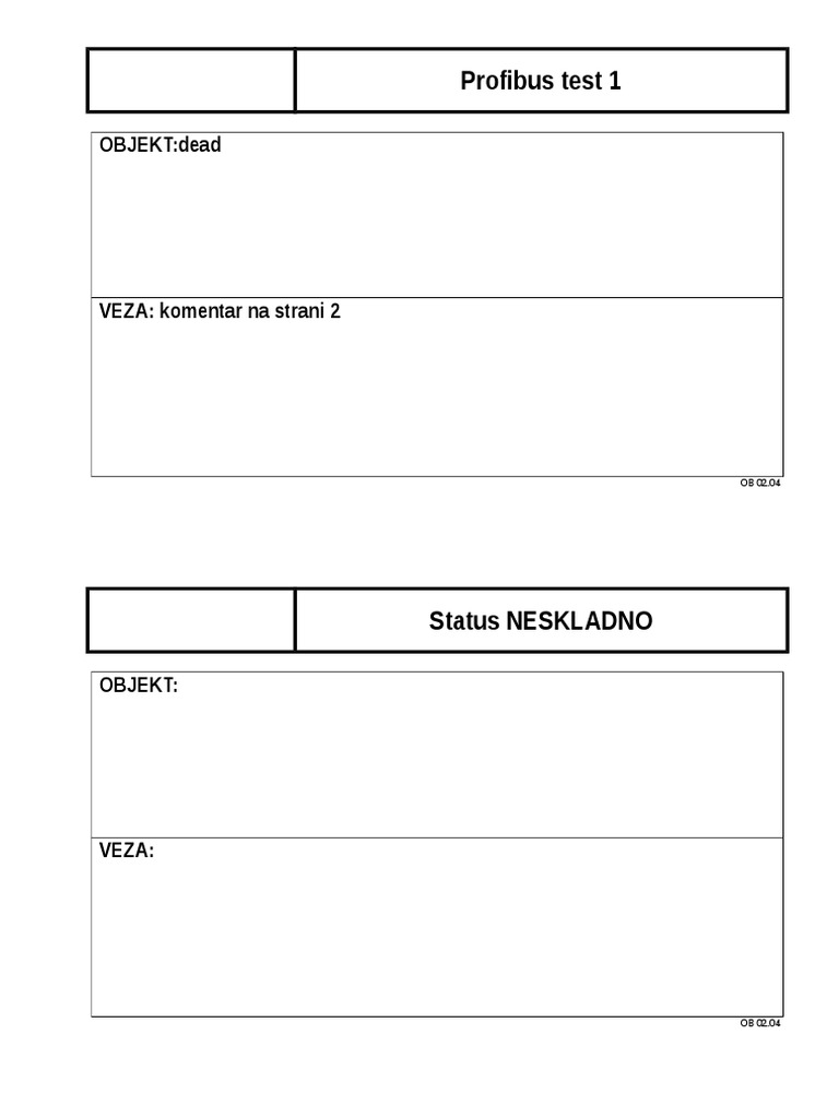 Test Protocol 1 | PDF